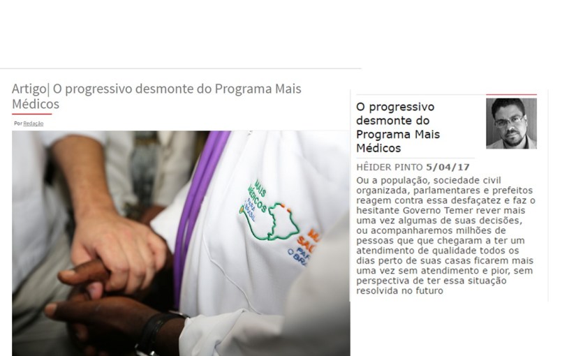 O progressivo desmonte do Programa Mais&nbsp;Médicos