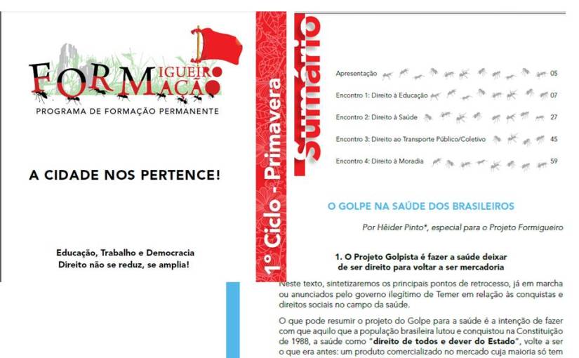 Formigueiro: projeto de formação&nbsp;popular