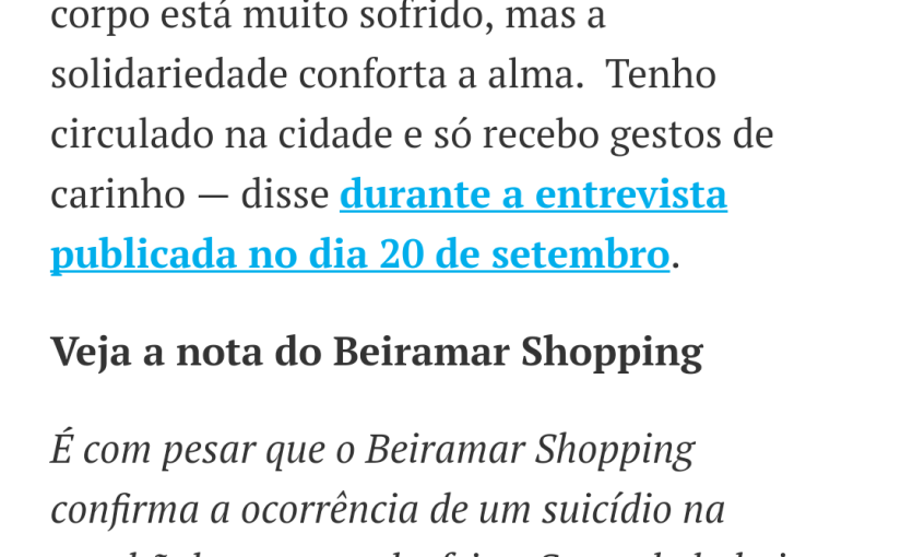 Reitor da UFSC é mais uma vítima mortal do Estado autoritário e não garantidor de direitos no qual estamos&nbsp;vivendo