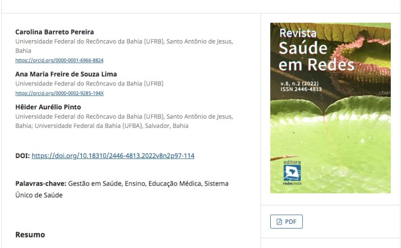 A gestão em saúde na graduação médica: abordagens e concepções nas diretrizes curriculares (2001 –&nbsp;2014)