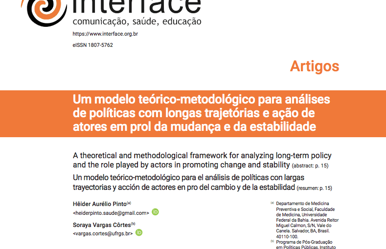 Um modelo teórico-metodológico para análises de políticas com longas trajetórias e ação de atores em prol da mudança e da&nbsp;estabilidade